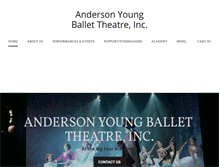 Tablet Screenshot of andersonyoungballet.org